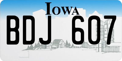 IA license plate BDJ607