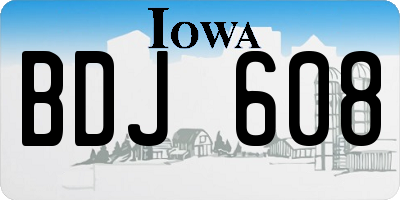 IA license plate BDJ608