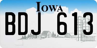 IA license plate BDJ613