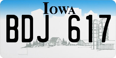 IA license plate BDJ617