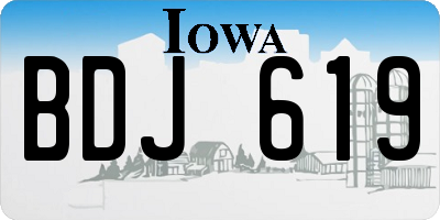 IA license plate BDJ619