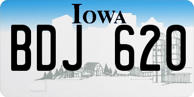 IA license plate BDJ620
