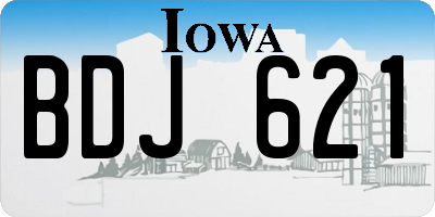 IA license plate BDJ621