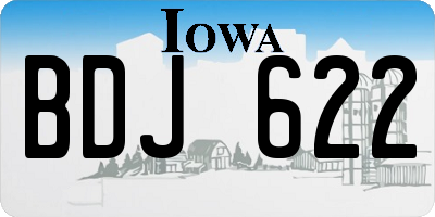 IA license plate BDJ622