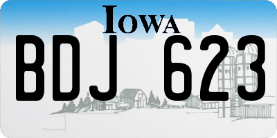 IA license plate BDJ623