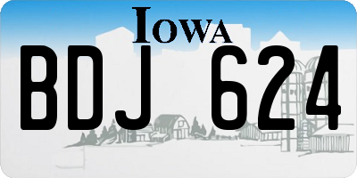 IA license plate BDJ624