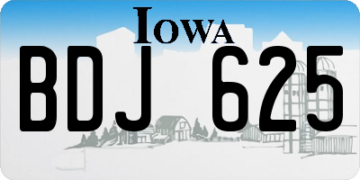 IA license plate BDJ625