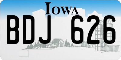 IA license plate BDJ626