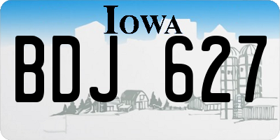 IA license plate BDJ627