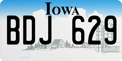 IA license plate BDJ629