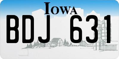 IA license plate BDJ631