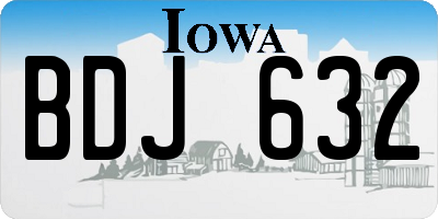 IA license plate BDJ632