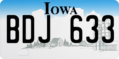 IA license plate BDJ633