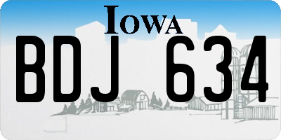 IA license plate BDJ634