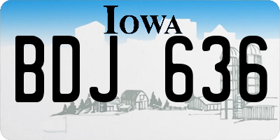 IA license plate BDJ636