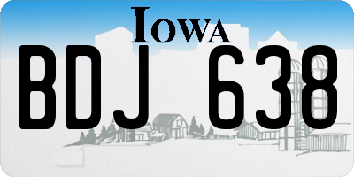 IA license plate BDJ638