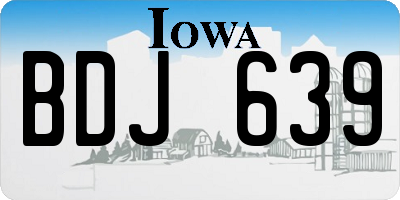 IA license plate BDJ639