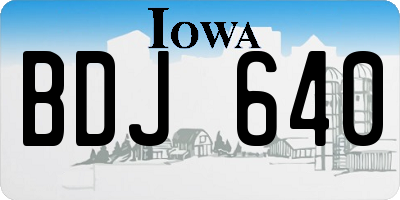 IA license plate BDJ640