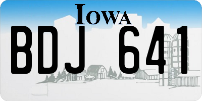 IA license plate BDJ641