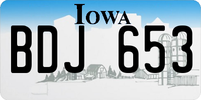 IA license plate BDJ653