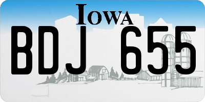 IA license plate BDJ655