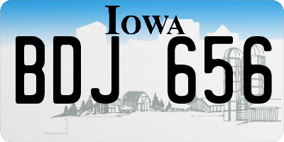 IA license plate BDJ656