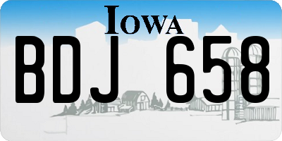 IA license plate BDJ658
