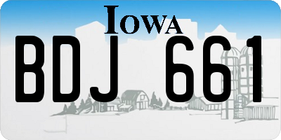 IA license plate BDJ661