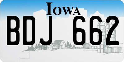 IA license plate BDJ662