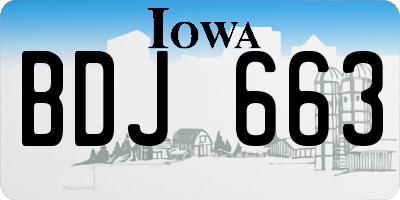 IA license plate BDJ663
