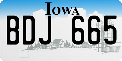 IA license plate BDJ665