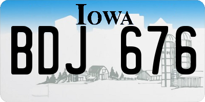 IA license plate BDJ676