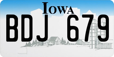 IA license plate BDJ679