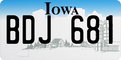 IA license plate BDJ681
