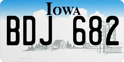 IA license plate BDJ682