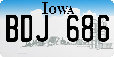 IA license plate BDJ686