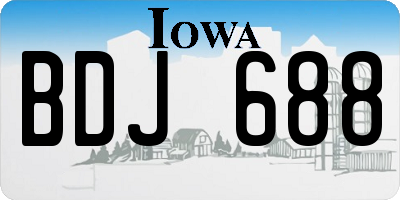 IA license plate BDJ688