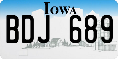 IA license plate BDJ689