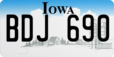 IA license plate BDJ690