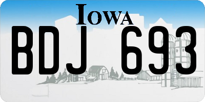 IA license plate BDJ693