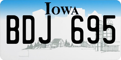 IA license plate BDJ695