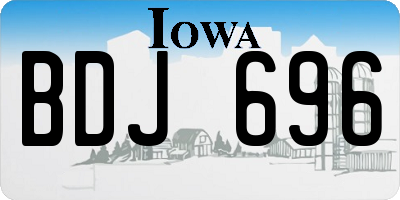 IA license plate BDJ696