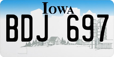 IA license plate BDJ697