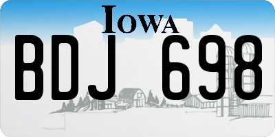 IA license plate BDJ698