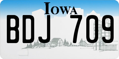IA license plate BDJ709