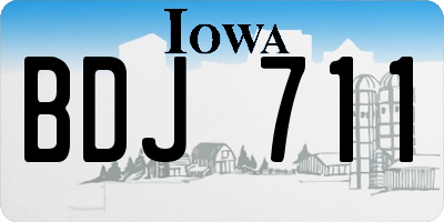 IA license plate BDJ711