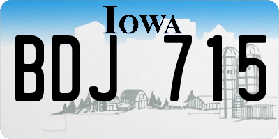 IA license plate BDJ715