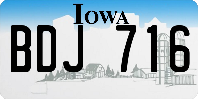 IA license plate BDJ716