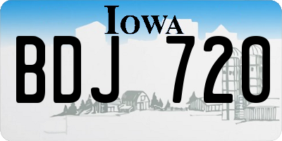 IA license plate BDJ720
