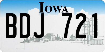 IA license plate BDJ721